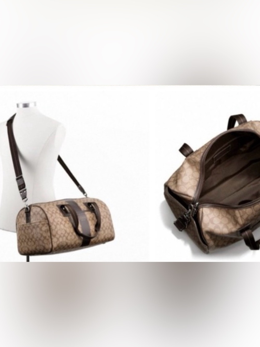 COACH HERITAGE STRIPE WEEKENDER DUFFEL BAG - Picture 9 of 9